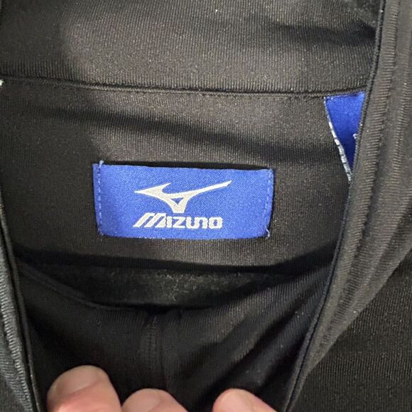 Mizuno Pullover Men's Medium Black Long Sleeve Collared Running Jacket - Picture 5 of 11